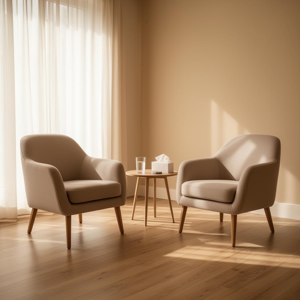 Спокойна среда за медиация — две кресла в светла стая